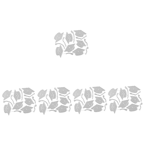 Housoutil 5 Stück Bachelor -Hutmesserform Stanzform Kappenform Kappe geschnitten Absolvent stirbt Scrapbooking-Stanzteile aus Stahl Graduierungsformen Rostfreier Stahl von Housoutil