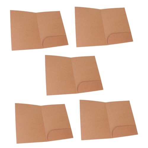 Housoutil 5 Stück Dateien Organizer dokumentieren Papier Dokumentenmappentaschen Weiß aktenmappe aktenordner Büroorganisator büromaterial Dateiordner Bürobedarf Dokumentordner Brown von Housoutil