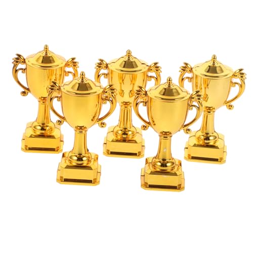 Housoutil 5 Stück Kuchenmodell Dekoration Wählt Klein Kuchendekorationen Grün Mini-trophäen Für Auszeichnungen Dekorativ Rosa Hochzeit Partydekorationen Zinn Plastik Golden von Housoutil