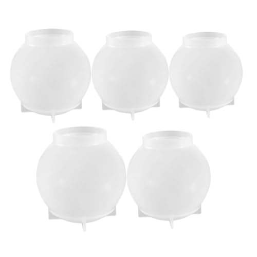 Housoutil 5 Stück Kugelform bastelmaterial kristall kugel Kristallkugel Basteln Kristallkugel herstellen runden Backen Gießform für DIY Silikonformen selber machen Kieselgel Weiß Housoutil 5 Stück Kugelform bastelmaterial kristall kugel Kristallkugel Basteln Kristallkugel herstellen runden Backen Gießform für DIY Silikonformen selber machen Kieselgel Weiß von Housoutil