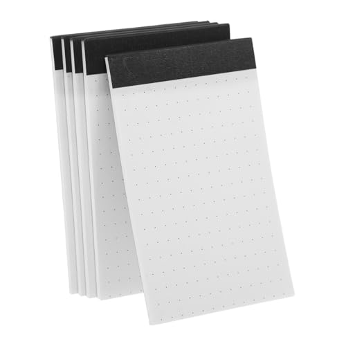 Housoutil 5 Stück Notizbuch Raster-Notizblöcke gepunktetes Papier Netznotiz Punktraster Millimeterpapierblock Lieferungen kommentieren Mini-Notizblock Punktpapier Rasterpapier Memo -Pad Weiß von Housoutil