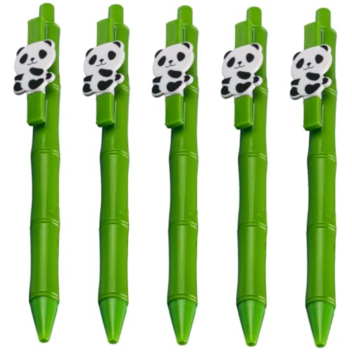 Housoutil 5 Stück Panda-Stift schreibkladde kugelschreiber Stift für Schule ballpoint pen Stift farbige Stifte Cartoon-Tier-Stifte Schüler drücken Gelstift kreativer Gelstift Abs von Housoutil