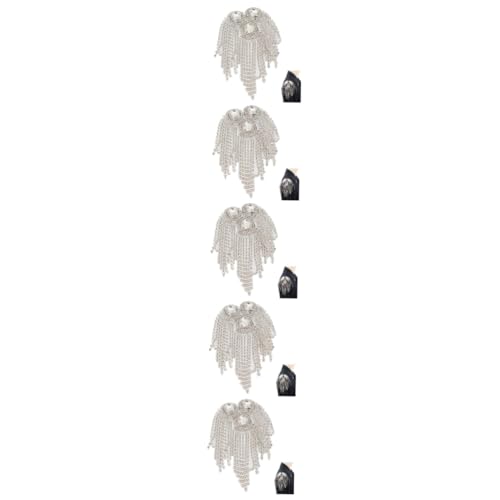 Housoutil 5 Stück Quasten Schulterepaulett mit Strasssteinen Modisches Kostüm Accessoire für Damen Bauchtanz und Partydekoration Vielseitiges Modeschmuck Abzeichen für Bühne und Fest Housoutil 5 Stück Quasten Schulterepaulett mit Strasssteinen Modisches Kostüm Accessoire für Damen Bauchtanz und Partydekoration Vielseitiges Modeschmuck Abzeichen für Bühne und Fest von Housoutil