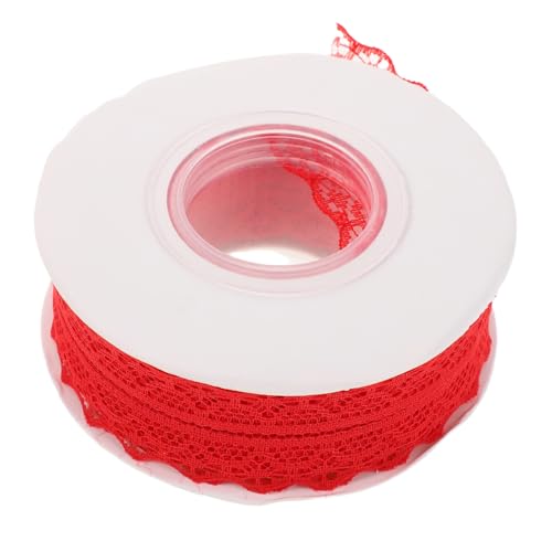 Housoutil 5 Stück Retro Spitze Hochzeitssträuße Band Blumenband Besatz Zum Nähen Feiertags Weihnachtsband Blumen Spitzenbesatz Hochzeitsgeschenkbänder Geschenkpaketband Rotes Nylon von Housoutil