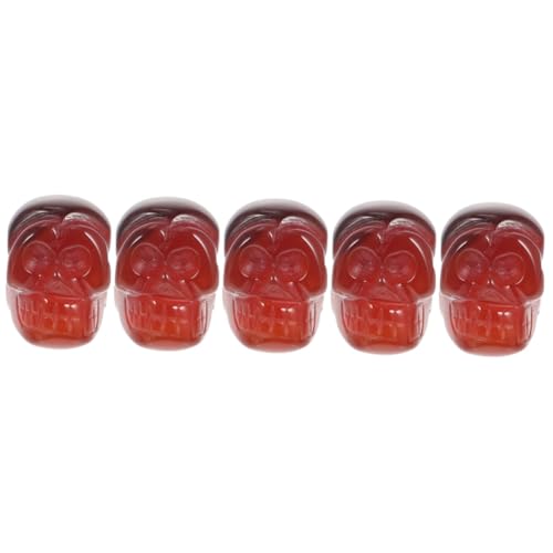 Housoutil 5 Stück Roter Natürlicher Halbedelstein Anhänger Totenkopfform Handgeschnitzt für Schmuckherstellung Armband Anhänger und Dekoration Halloween Saisonal Leicht Housoutil 5 Stück Roter Natürlicher Halbedelstein Anhänger Totenkopfform Handgeschnitzt für Schmuckherstellung Armband Anhänger und Dekoration Halloween Saisonal Leicht von Housoutil