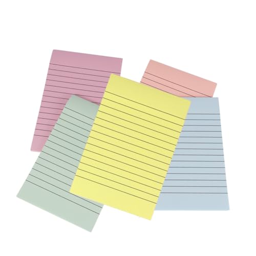 Housoutil 5 Stück Selbstklebende Notizzettel Bunte Gestreifte Haftnotizen Memo Pads Wiederverwendbar für Büro Schule Zuhause Organizer von Housoutil