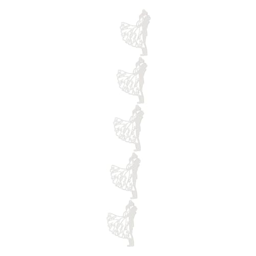 Housoutil 5 Stück Stanzform Metall Diy Cutting für Einladungen Karten und Dekorationen Prägeschablonen für Scrapbooking und Papierhandwerk mit Hochzeitsmotiv für Bastelprojekte von Housoutil