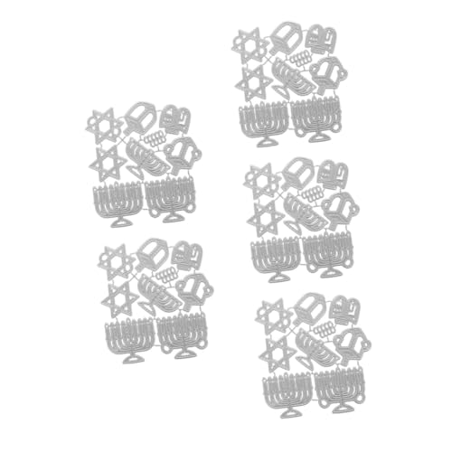 Housoutil 5 Stück Stanzform aus Metall Schnitte Cutter Dekoration stirbt rechteckig Handwerk Schablone prägen Formen für Grußkarten Metallschablone Stahl mit hohem Kohlenstoffgehalt Silber von Housoutil