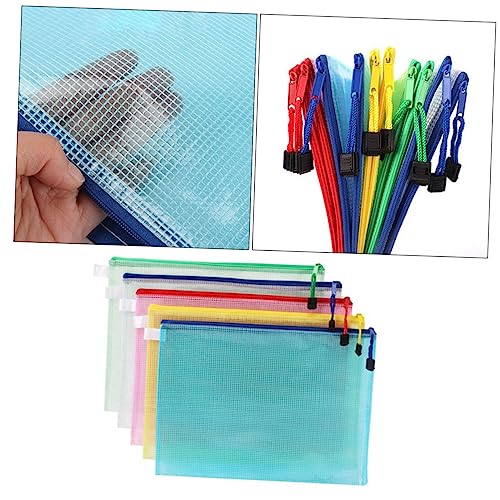 Housoutil 5 Stück Teiliges Dokumententaschen PVC Wasserfest mit Reißverschluss Vielseitiger Organizer für Akten Belege Schule Büro Farbig Transparent Housoutil 5 Stück Teiliges Dokumententaschen PVC Wasserfest mit Reißverschluss Vielseitiger Organizer für Akten Belege Schule Büro Farbig Transparent von Housoutil