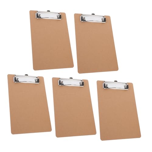 Housoutil 5 Stück Teiliges Klemmbrett Vielseitige Clipboards für Büro und Schule zur Organisation von Dokumenten und Notizen Leicht und Tragbar von Housoutil