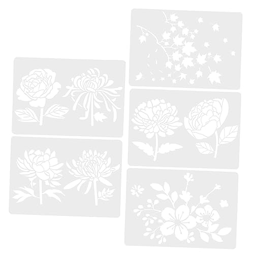 Housoutil 5 Stück Teiliges Set Wiederverwendbare Blumenmalerei Schablonen Diy Zeichenschablonen für Kreative Projekte Wänden und Mehr Housoutil 5 Stück Teiliges Set Wiederverwendbare Blumenmalerei Schablonen Diy Zeichenschablonen für Kreative Projekte Wänden und Mehr von Housoutil