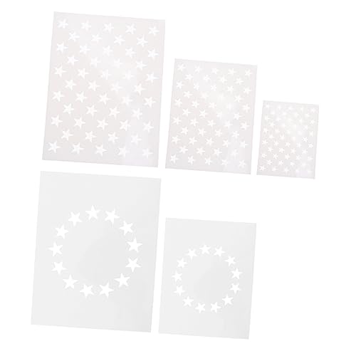 Housoutil 5 Stück Teiliges Stern Schablonen für Diy Amerikanische Flagge Vorlagen für Holz Stoff und Papier für Wandgestaltung und Feiern Housoutil 5 Stück Teiliges Stern Schablonen für Diy Amerikanische Flagge Vorlagen für Holz Stoff und Papier für Wandgestaltung und Feiern von Housoutil