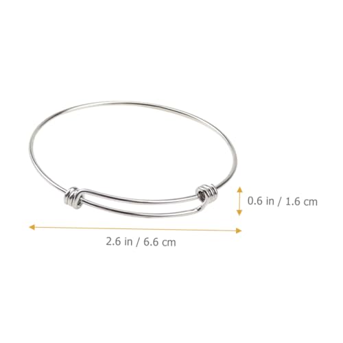 Housoutil 5 Stück Teiliges Verstellbare Edelstahl Armreifen Offene Drahtlose DIY Armband Schmuckzubehör Langlebig und Anpassbar für Damen und Individuelle Charms Housoutil 5 Stück Teiliges Verstellbare Edelstahl Armreifen Offene Drahtlose DIY Armband Schmuckzubehör Langlebig und Anpassbar für Damen und Individuelle Charms von Housoutil