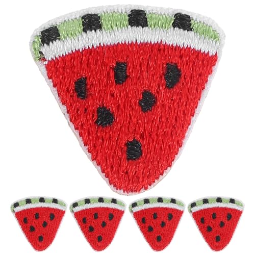 Housoutil 5 Stück Wassermelonen Stickerei Patches Applikation für DIY Kleidung Kreative Designs zur Dekoration zum Abdecken von Löchern und Alten für Erwachsene von Housoutil