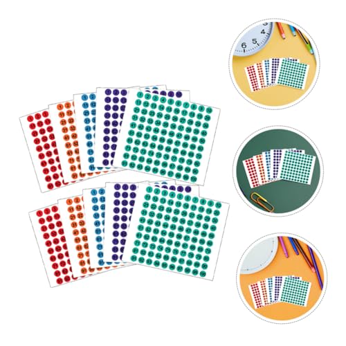Housoutil 50 Blatt Bunte Nummernaufkleber Selbstklebend Rund Farbige Zahlenetiketten für Büro Schule Organisation und DIY Basteln Vielseitig Einsetzbar Housoutil 50 Blatt Bunte Nummernaufkleber Selbstklebend Rund Farbige Zahlenetiketten für Büro Schule Organisation und DIY Basteln Vielseitig Einsetzbar von Housoutil