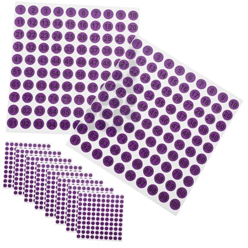 Housoutil 50 Blatt Nummerierte Aufkleber Runde Klebezahlen für Klassifizierung von Gegenständen Vielseitige Verwendung Zahlenetiketten für Einfache Organisation für Schränke und Türen von Housoutil