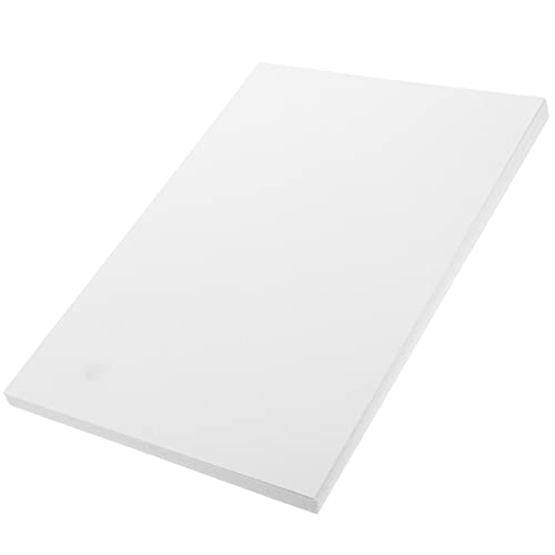 Housoutil 50 Blatt Papierstau Konstruktionspapier Pergamentpapier Karton Pappe Kunstpapier Millimeterpapier Druckerpapier Aufkleber Hartes Dickes Farbmarkerpapier Wellpappe Weiß von Housoutil