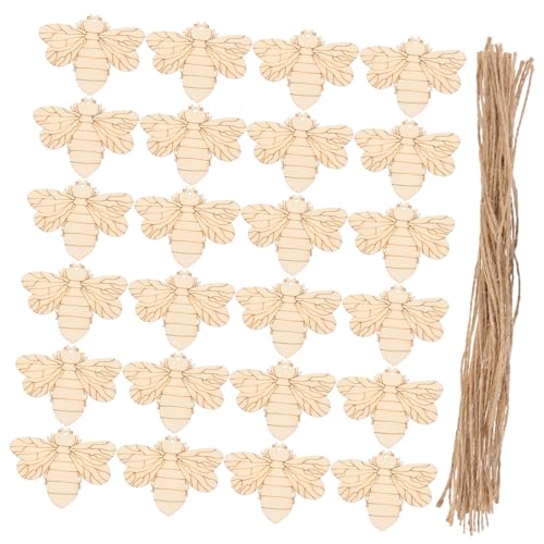 Housoutil 50 Sätze Chrysantheme Auf Leerem Holzspan Wandkunst Honigbienendekor Die Lackierbar Dekorationen Bienenscheiben Aus Holz Graffiti-zubehör Graffiti-chips Holzscheiben Selber Basteln von Housoutil
