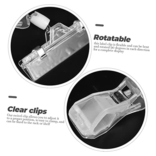 Housoutil 50 Stck. Teiliges Transparenter Drehbarer Preisschildhalter Clips für Supermärkte und Geschäfte Einstellbare Werbeclip Halterungen zur Optimalen Präsentation von und Warenetiketten Housoutil 50 Stck. Teiliges Transparenter Drehbarer Preisschildhalter Clips für Supermärkte und Geschäfte Einstellbare Werbeclip Halterungen zur Optimalen Präsentation von und Warenetiketten von Housoutil