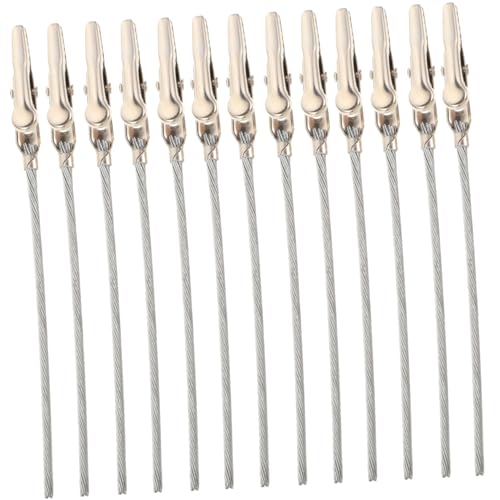 Housoutil 50 Stück Alligator Klammern Metall Fotohalter Memo clip Krokodilklemmen für Fotos Karten Notizen DIY Dekoration Zuhause Büro Cafés von Housoutil