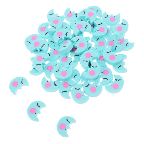 Housoutil 50 Stück Blauer Mondrotler Radiergummi Kawaii Schulmaterial Mini-neuheits-radierer Fun Eraser Für Süße Mini-radierer Blue von Housoutil