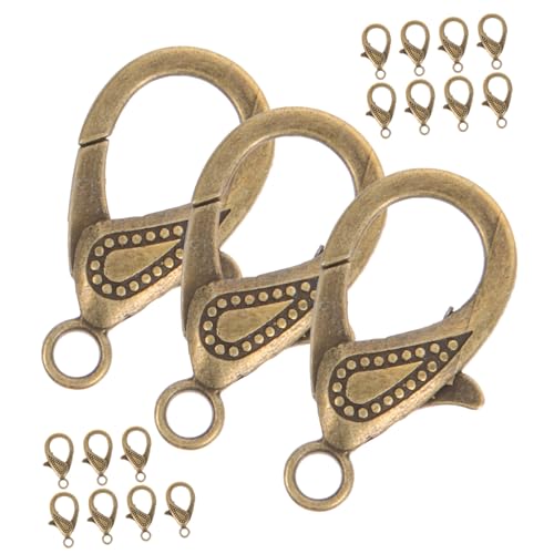 Housoutil 50 Stück DIY Hummerverschluss in Antikem Bronze Schmuckverschluss für Armbänder Halsketten Anhänger Schmuckzubehör Basteln Langlebig und Einfach zu Befestigen von Housoutil