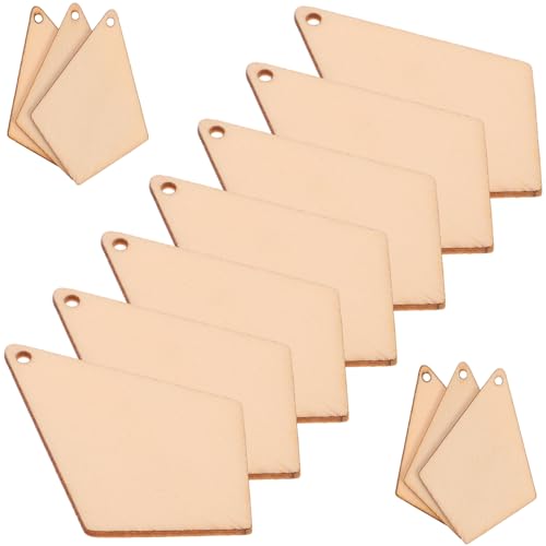 Housoutil 50 Stück Geometrische Holzohrringe Ohrringe für Frauen Schmuck geometrische ohrringe kolczyki damskie earloop Damenohrringe ohrhänger Ohrring für Frauen Creolen Damen Bambus Beige von Housoutil