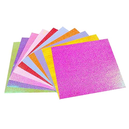 Housoutil 50 Stück Glitzernde Diy Origami Papier für Handgemachte Bastelmaterialien Farben Dekorationen und Bastelprojekte Housoutil 50 Stück Glitzernde Diy Origami Papier für Handgemachte Bastelmaterialien Farben Dekorationen und Bastelprojekte von Housoutil