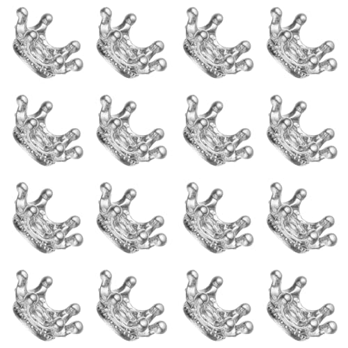 Housoutil 50 Stück Große Loch Spacer Perlen Krone Form Zinklegierung Schmuckherstellung Zubehör für Armbänder DIY Vintage Charms Silberfarben Housoutil 50 Stück Große Loch Spacer Perlen Krone Form Zinklegierung Schmuckherstellung Zubehör für Armbänder DIY Vintage Charms Silberfarben von Housoutil