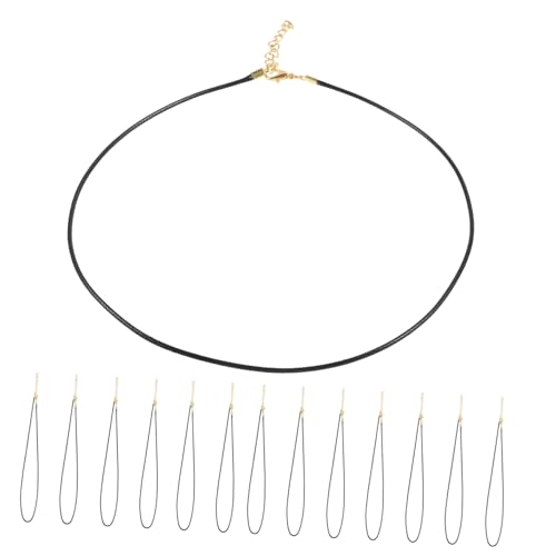 Housoutil 50 Stück Halskette liefert jewelry set wachsschnur Schmuckverschluss Anhänger Makramee-Schnur Hallo Halskette machen Vorräte gewachste Kordel zur Schmuckherstellung Wachslinie von Housoutil