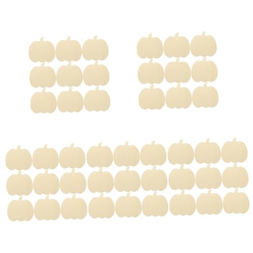 Housoutil 50 Stück Holz Kürbis Tags Leere Holzscheiben für Diy Halloween Dekoration Bastelmaterial für Herbstliche Projekte Große Kürbisform Holzplatten von Housoutil