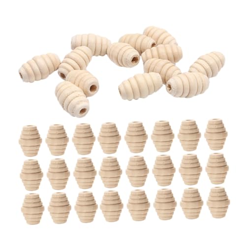Housoutil 50 Stück Holzperlen Schnurzubehör Und Verschiedene Perlen Schlüssel Kleine Perlen Schmuckherstellungszubehör Perlen Zur Schmuckherstellung Perlen Für Armbänder Perlenketten von Housoutil