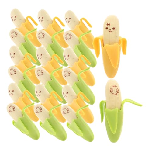Housoutil 50 Stück Kawaii Radiergummis Praktische Mini Bananen Radierer Mischfarben für Schüler Deko im Klassenzimmer oder Büro von Housoutil