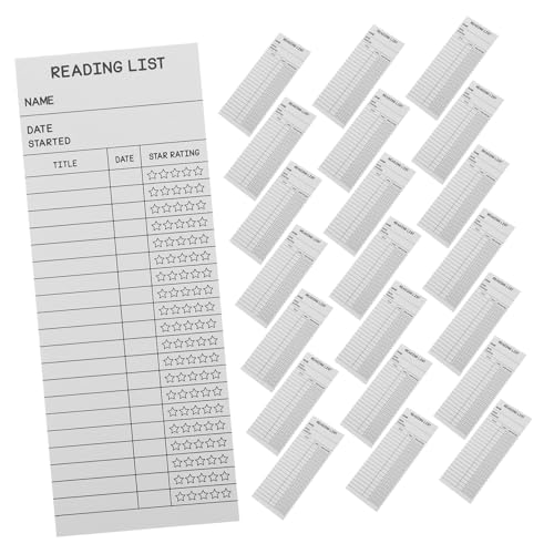 Housoutil 50 Stück Lesezeichen aus Papier Leselisten Tracker Robuste Bibliothekskarten ohne Loch Vielseitig für Schüler Lehrer Buchliebhaber Praktische Organisation für Zuhause Schule Büro Housoutil 50 Stück Lesezeichen aus Papier Leselisten Tracker Robuste Bibliothekskarten ohne Loch Vielseitig für Schüler Lehrer Buchliebhaber Praktische Organisation für Zuhause Schule Büro von Housoutil