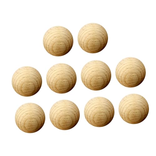 Housoutil 50 Stück Natürliche Holzperlen aus Hochwertigem Buchenholz Runde DIY Holzkugeln Unbehandelte Holzperlen für Bastelprojekte für Heimdekoration und Handwerk von Housoutil