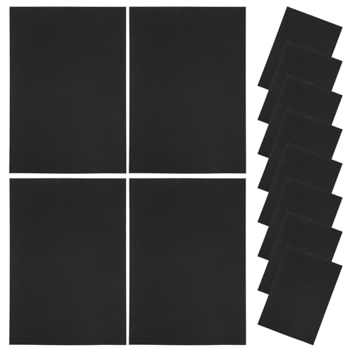 Housoutil 50 Stück Normales Papier Schwarzes Kartonpapier Strukturierter Karton Akustisch Druckerpapier Visitenkartenpapier Schwarzes Bastelpapier Schwarzer Geschichtsmonatskarton Black von Housoutil