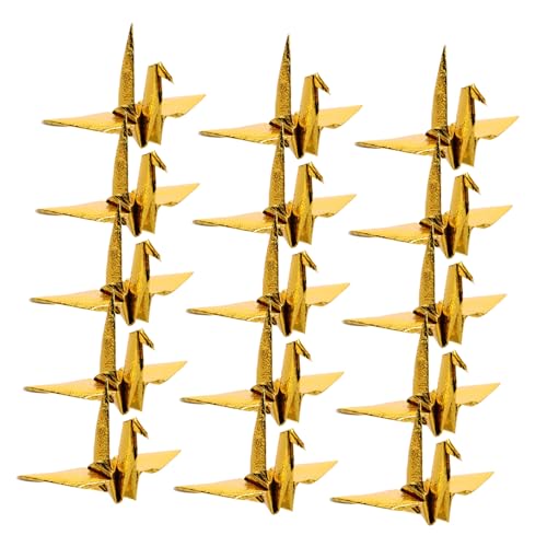 Housoutil 50 Stück Origami Dekoration Gold Papier Kraniche Hängend Mobile Symbolischer Glücksbringer für Hochzeiten Babyzimmer Festliche Raumdekoration Housoutil 50 Stück Origami Dekoration Gold Papier Kraniche Hängend Mobile Symbolischer Glücksbringer für Hochzeiten Babyzimmer Festliche Raumdekoration von Housoutil