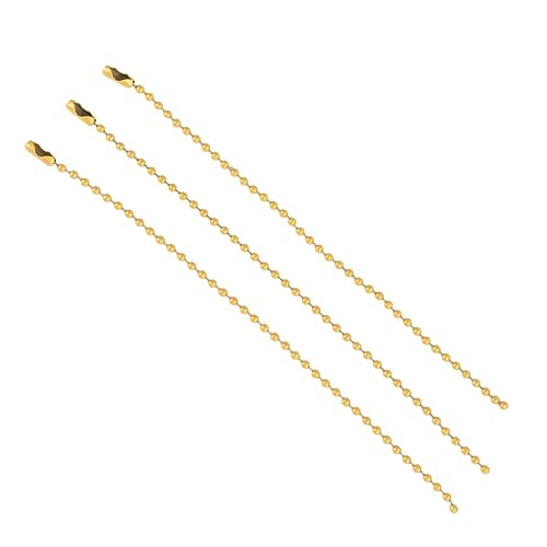 Housoutil 50 Stück Perlenketten Zubehör Für Schlüssel Runde Anhänger Farbige Ornament Charms Halskette Nummer Emaille Perlenanhänger Dekorationskette Eisenkette Golden von Housoutil