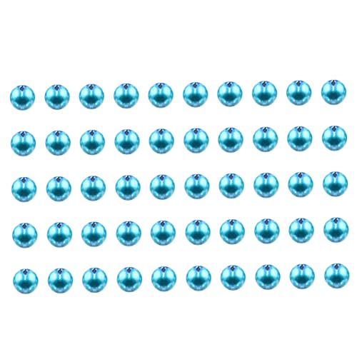 Housoutil 50 Stück Runde Perlen Handgemachte Kreativperlen für Diy Schmuck Armbänder und Farbverlauf Blau für Bastelprojekte von Housoutil