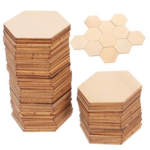 Housoutil 50 Stück Sechseckige Holzscheiben Unbehandelte Holzstücke für Diy Bastelprojekte Dekorationen für Hochzeiten Geburtstage und Weihnachten Housoutil 50 Stück Sechseckige Holzscheiben Unbehandelte Holzstücke für Diy Bastelprojekte Dekorationen für Hochzeiten Geburtstage und Weihnachten von Housoutil