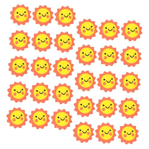 Housoutil 50 Stück Sonnenblumen-radiergummi Fun Eraser Für Kleine Radiergummis Für Groß Coole Radiergummis Süßer Mini-radierer Cartoon -radiergummi Mini-radierer Tpr Orange von Housoutil