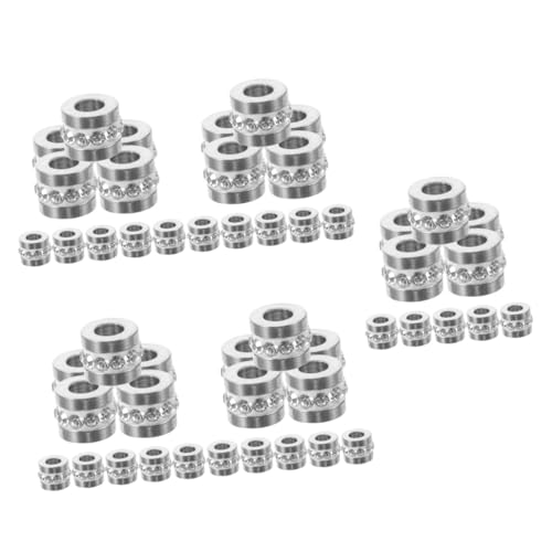 Housoutil 50 Stück Teiliges Spacer Perlen mit Strass Kleine Metallperlen für Schmuckherstellung Langlebige DIY Schmuckzubehör für Armband Halskette Anhänger Schlüsselanhänger Housoutil 50 Stück Teiliges Spacer Perlen mit Strass Kleine Metallperlen für Schmuckherstellung Langlebige DIY Schmuckzubehör für Armband Halskette Anhänger Schlüsselanhänger von Housoutil