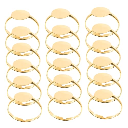 Housoutil 50 Stück Verstellbarer Ringhalter Ringfassungsrohlinge Ringbasen für Schmuck verstellbare Ringrohlinge leere Ringe für Schmuck Zubehör für die Ringherstellung Eisen Golden Housoutil 50 Stück Verstellbarer Ringhalter Ringfassungsrohlinge Ringbasen für Schmuck verstellbare Ringrohlinge leere Ringe für Schmuck Zubehör für die Ringherstellung Eisen Golden von Housoutil
