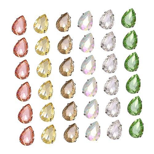 Housoutil 50 Stück Wasserfall Rhinestones Diy Nähzubehör Tropfenförmige Krallen Rhinestones für Kleidung Gemischte Farben für Schmuckprojekte Housoutil 50 Stück Wasserfall Rhinestones Diy Nähzubehör Tropfenförmige Krallen Rhinestones für Kleidung Gemischte Farben für Schmuckprojekte von Housoutil
