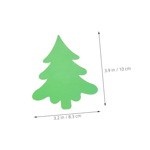 Housoutil 50 Stück Weihnachtskartenpapier Grüne Kartenpapier für DIY Weihnachtsbaumausschnitte weihnachtsbaumförmige karten DIY -Weihnachtskardstock Green Holiday Karton Urlaubskartenpapier von Housoutil