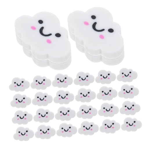 Housoutil 50 Stück Wolkenradierer Radiergummis Tragbarer Radiergummi Halloween-partygeschenke Mini-radierer Masse Kleine Radiergummis Fun Eraser Für Neuheit Mini-radiergummi Weiß Tpr von Housoutil