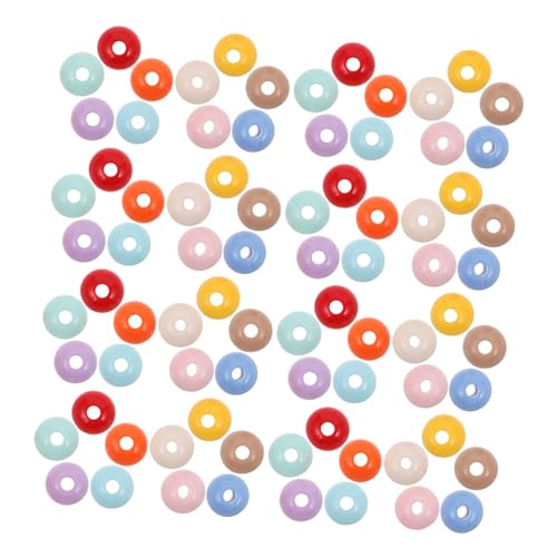 Housoutil 500 Stück Bunte Acrylperlen mit Großem Solide Candy-farben Spacer Beads für DIY Schmuck Armband Halskette und Handyketten Leichtes Bastelzubehör von Housoutil
