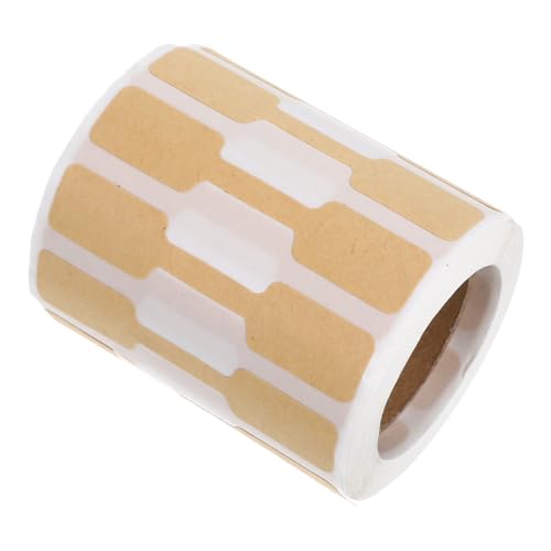 Housoutil 500 Stück Schmuck Preisschilder Selbstklebend Etiketten aus Kraftpapier für Ringe Halsketten Armbänder Preisetiketten zum Beschriften und Bedrucken von Housoutil