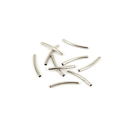 Housoutil 500 Stück Silberne Glatte Kurven Röhren Spacer Perlen Lose Metallperlen für Diy Schmuckherstellung Zubehör Housoutil 500 Stück Silberne Glatte Kurven Röhren Spacer Perlen Lose Metallperlen für Diy Schmuckherstellung Zubehör von Housoutil