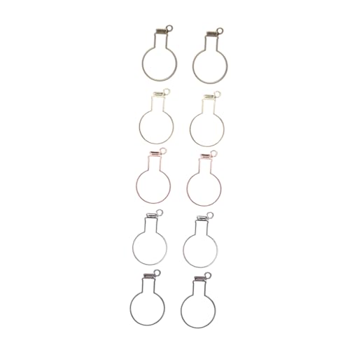 Housoutil 50Stücke Offene Hohlrahmen Anhänger für DIY Schmuck für Armbänder Ohrringe Hochwertiges Legierungsmaterial Vielseitig Befüllbar mit Harz Glitzer von Housoutil